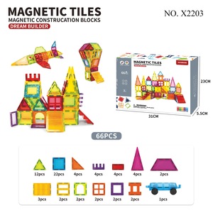 66-Piece Magnetic Tiles Dream Builder Construction Blocks, , large
