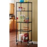5-Shelf Tower Metal Rolling Rack, , large