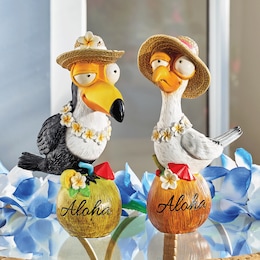 Set of 2 Solar Vacation Birds, , large