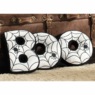 Set of 3 Boo Decorative Pillows, Spider Web, large