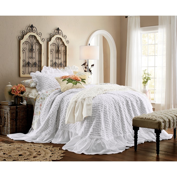 Cate Chenille Bedspread, , large