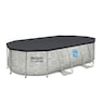 Bestway Power Steel Swim Vista Series 14' Above Ground Outdoor Swimming Pool Set with Filter Pump, Ladder, and Pool Cover, , large