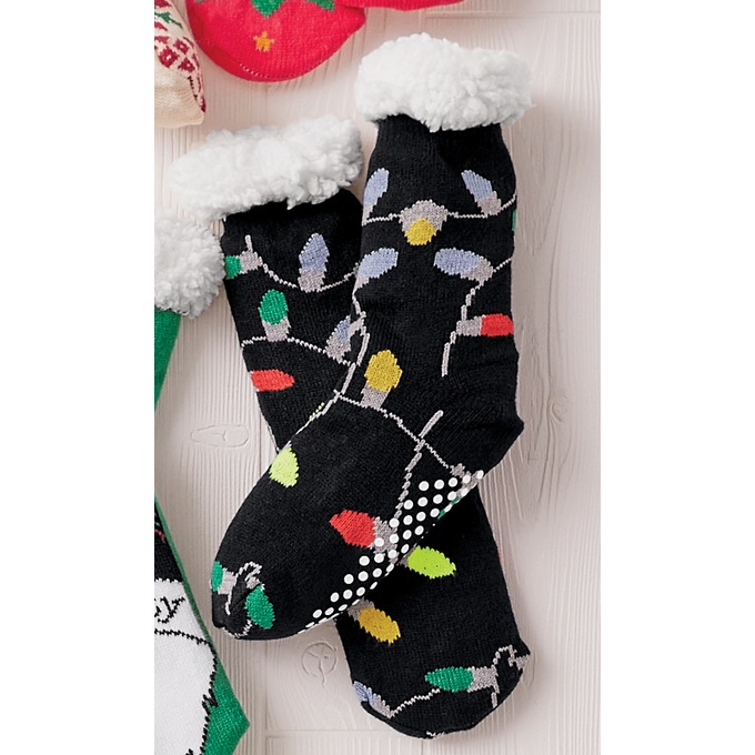 Holiday Slipper Socks, , large