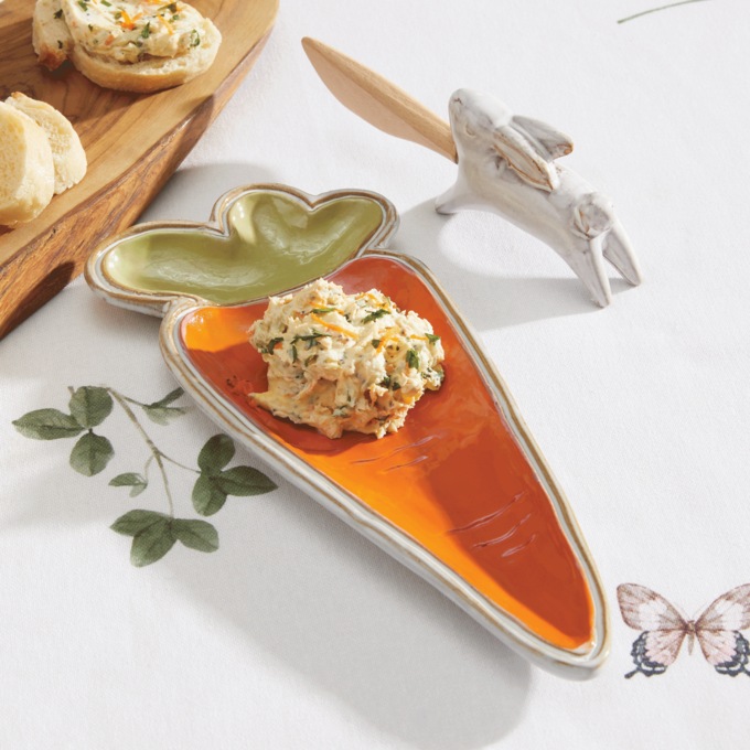 Carrot Plate with Bunny Spreader, , large