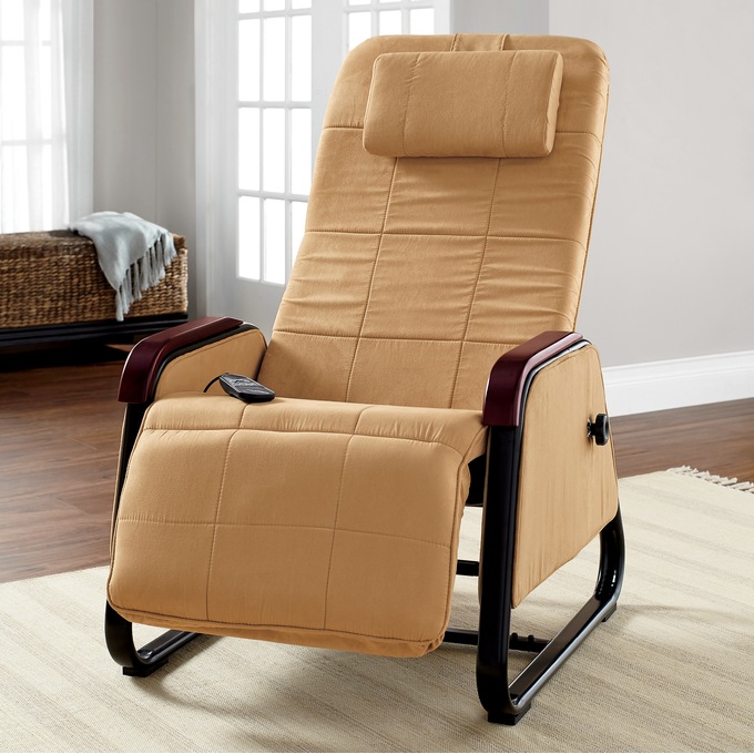 Manual Recline Zero Gravity Chair, Tan, large
