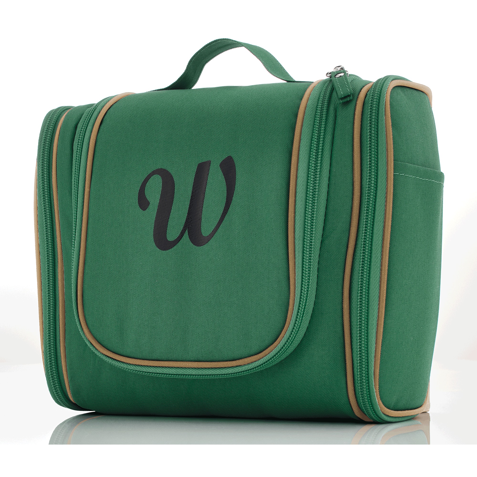 Personalized Toiletry Bag, Green, large