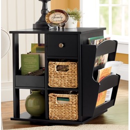 Admiral Rotating End Table with Storage, , large