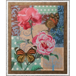Butterfly Scroll Novelty Sherpa Throw, , large