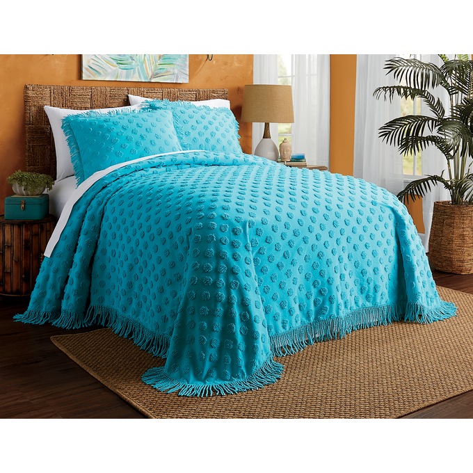 Chenille Dot Bedspread, , large