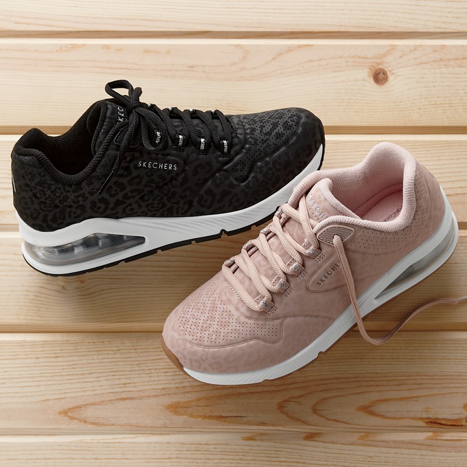 Skechers leopard store tennis shoes
