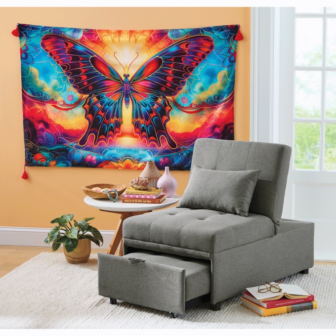 Boho Butterfly Wall Tapestry, , large