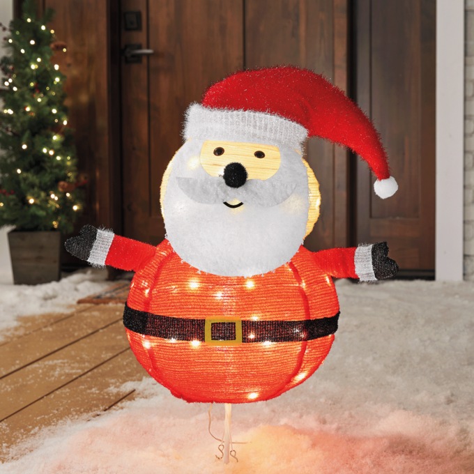 Lit Pop-Up Santa Décor, , large