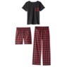 3-Piece Plaid PJ Set, , large
