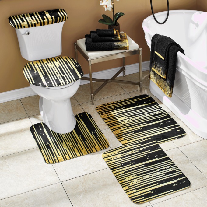 Gilda 5-Piece Bath Set, Gold, large