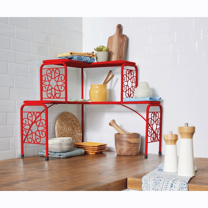 Gerbera Floral Scroll Corner Shelf, , large