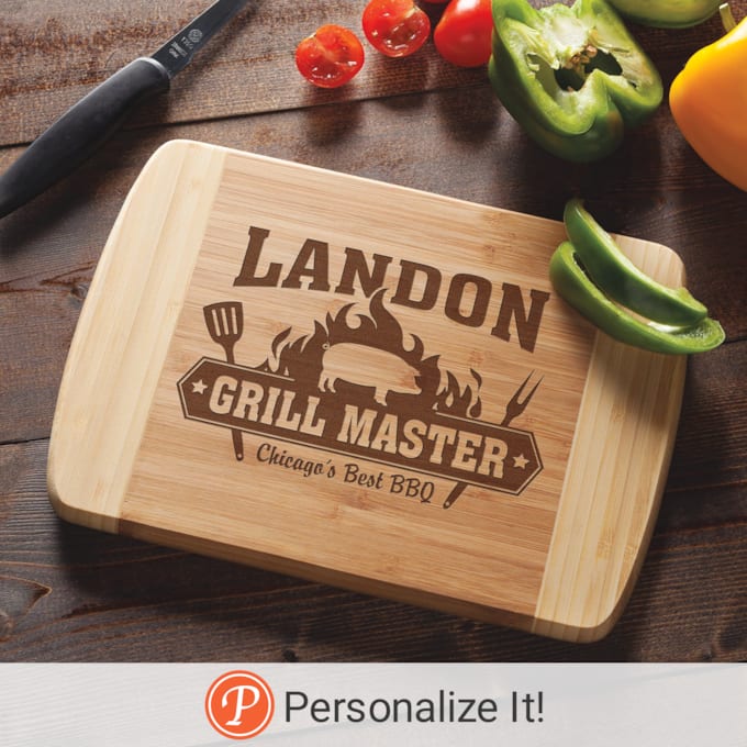 Personalized Bamboo Cutting Board, , large