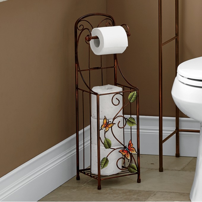 Harvest Butterfly Toilet Paper Holder, , large