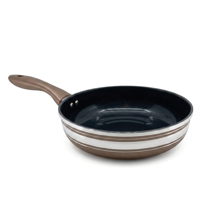 Chef Tested 8-Piece Ceramic Banded Cookware Set by Wards, Bronze, large
