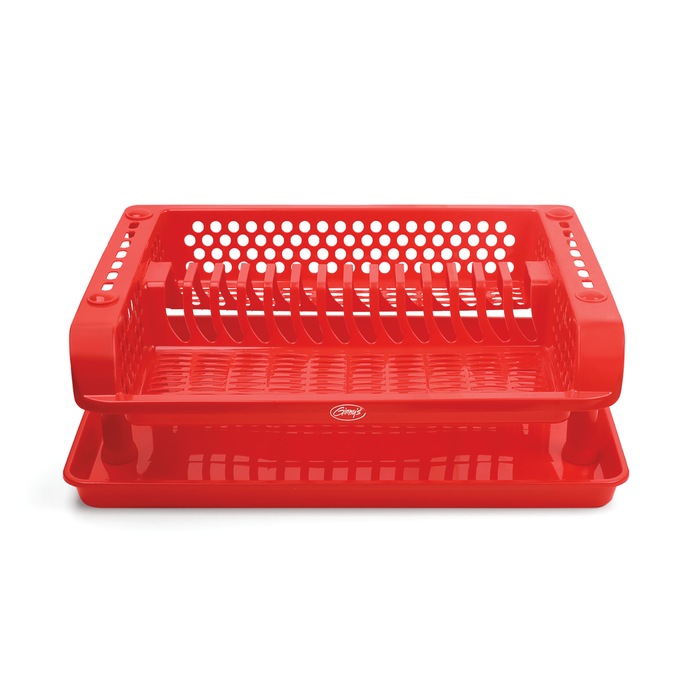 Ginny's Single-Tier Dish Rack with Tray, , large