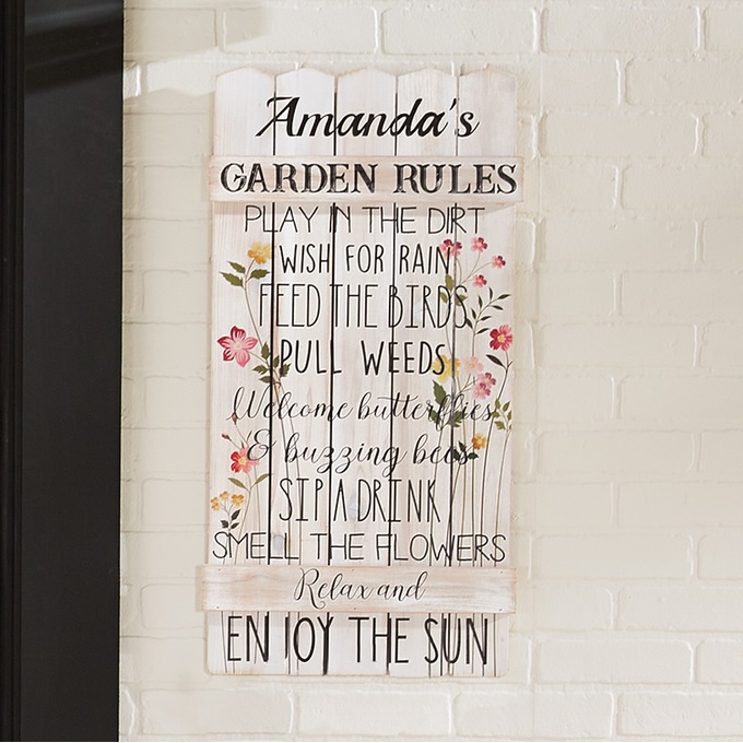 Garden Rules Sign, , large