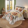 Autumnal Floral Chenille Bedspread, , large