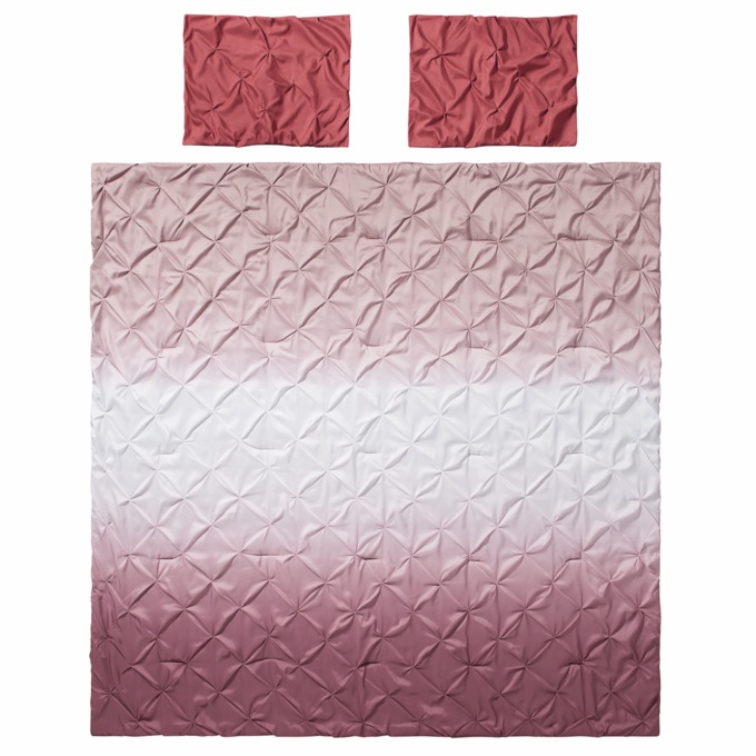 Faith Ombré Pintuck Comforter Set with Shams, , large
