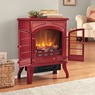 1500W Electric Fireplace Stove Heater with Remote & Realistic Flame Effect, , large