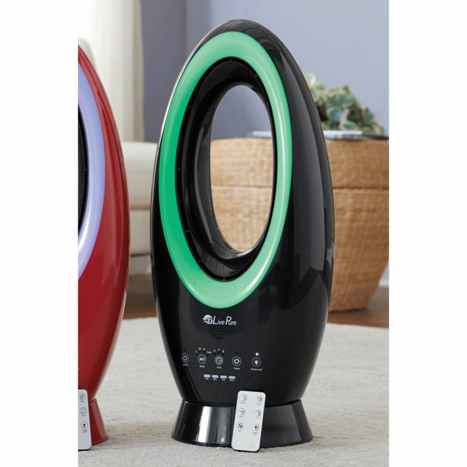 LivePure Bladeless Rechargeable Indoor/Outdoor Fan, Black, large