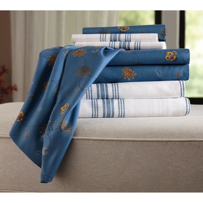 Jacobean Print 2-Pack Microfiber Sheet Set, , large