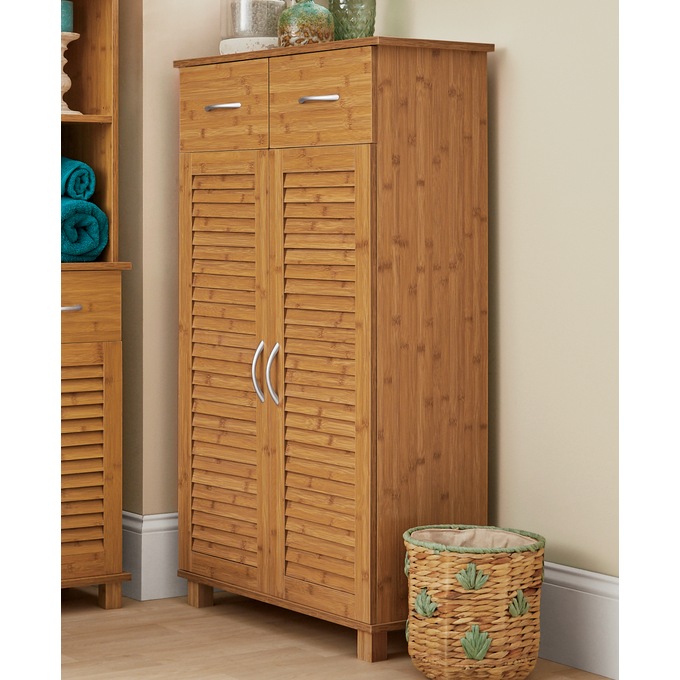 Bamboo towel cabinet clearance