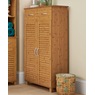Bamboo-Finish Towel Cabinet, , large