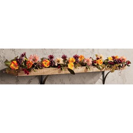 Red and Pink Daisy Fall Floral Garland, , large