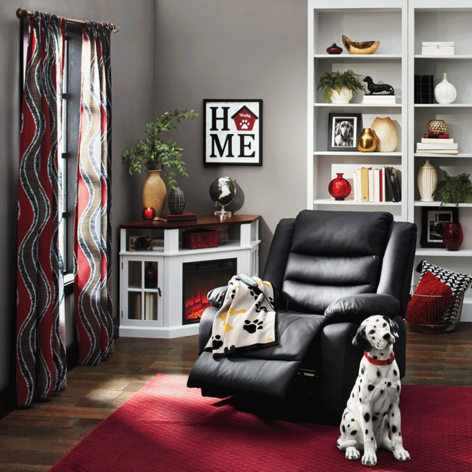 Overstuffed Recliner with Massage, , large