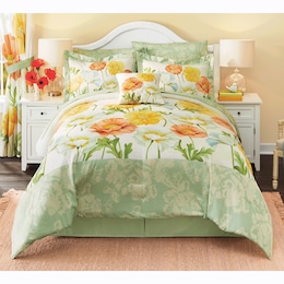 Poppies Complete Bed Set, Pillow and Window Treatments, , large