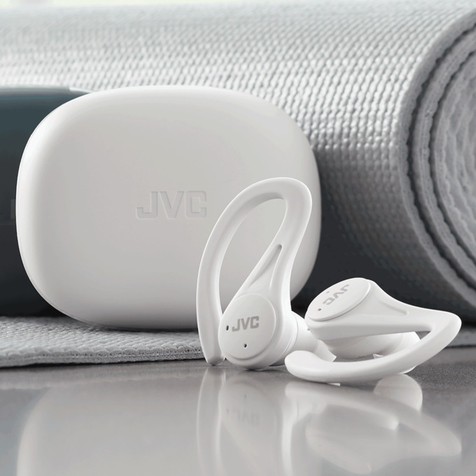 JVC True Wireless Fitness Earbuds, White, large