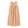 Sleeveless Woven Cotton Shift Dress with Pockets, , large