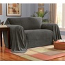 Textured Plush Furniture Throw, , large