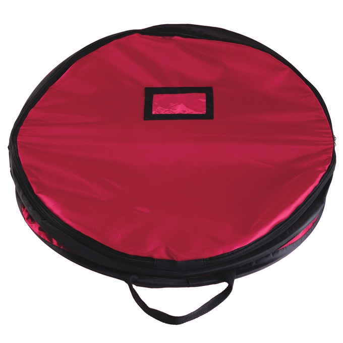 Simplify Heavy-Duty Pop-Up Holiday Storage Bag, Red, large