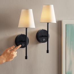 Set of 2 Cordless Wall Sconces, , large