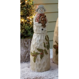 Resin Snow Child with Teddy, , large