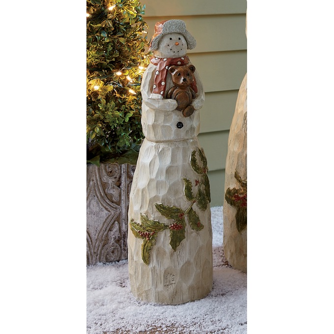 Resin Snow Child with Teddy, , large