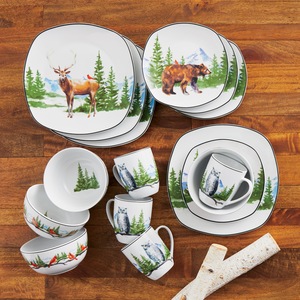 16-Piece Winter Wonderland Dinnerware Set, , large