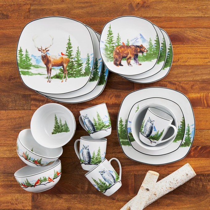 16-Piece Winter Wonderland Dinnerware Set, , large