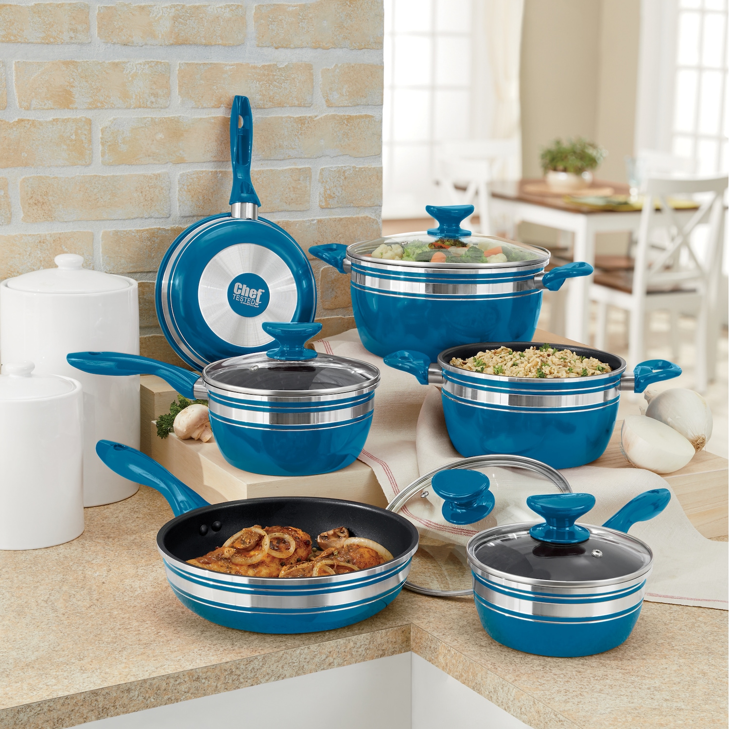 10-Piece Chef Tested® Banded Cookware Set | Ginny's