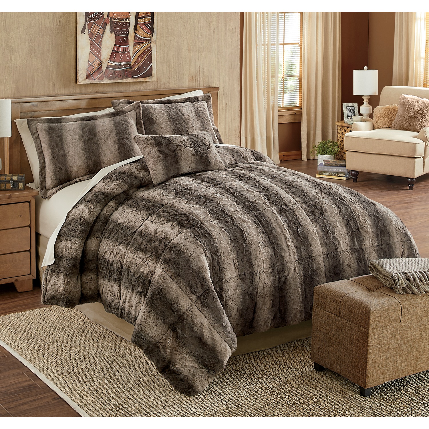 Zuri FauxFur Comforter Set Ginny's