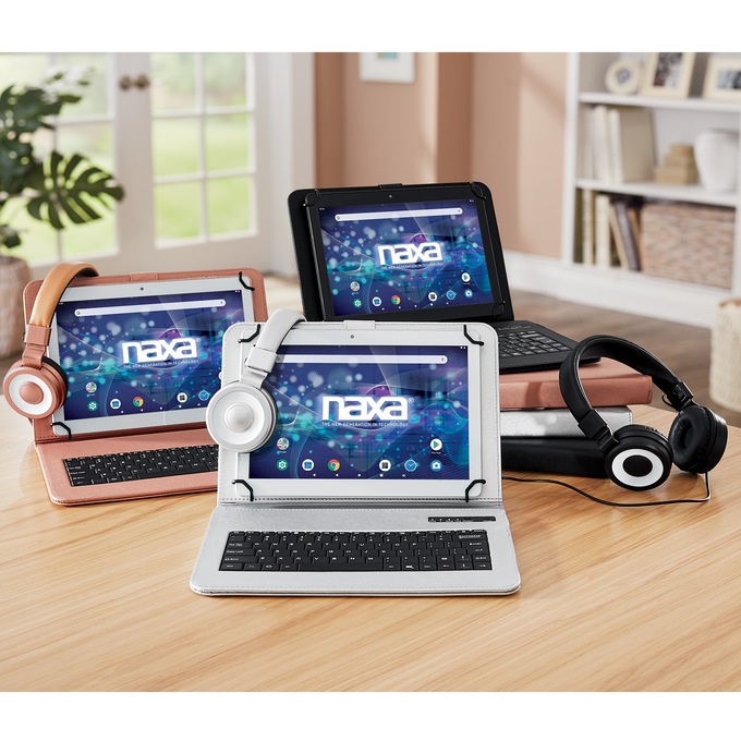Naxa 10" Tablet with Keyboard and Headphones, , large