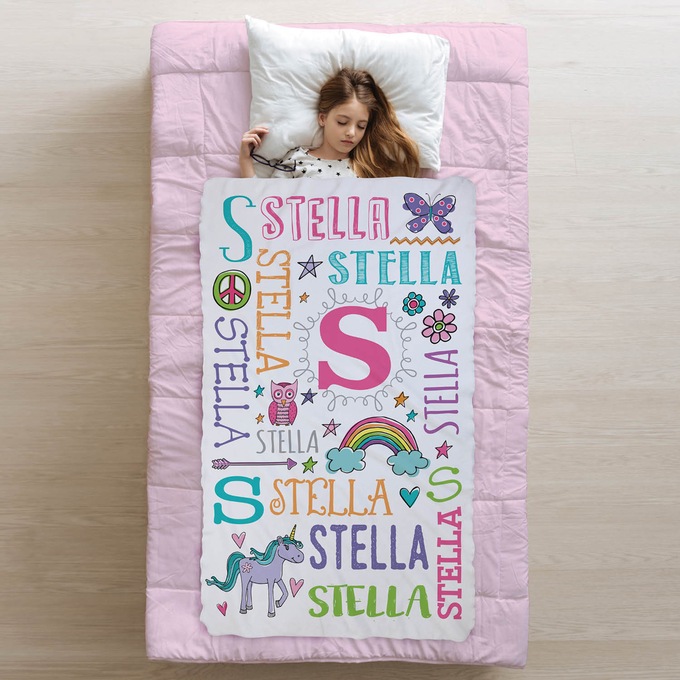 My Name Fuzzy Blanket, , large