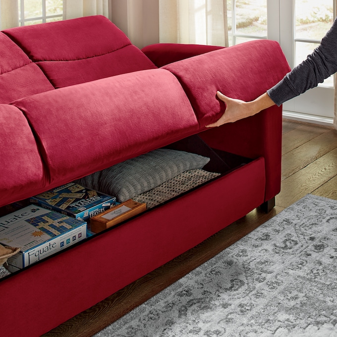 Super Plush Convertible Sofa Bed with Storage, , large