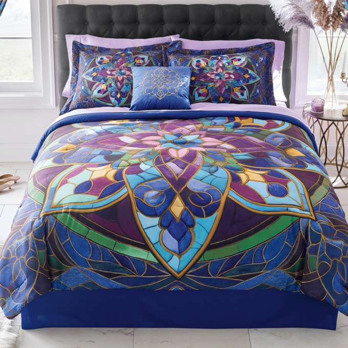 Stained Glass Comforter Set, , large
