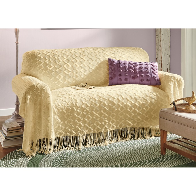 Farmhouse-Style Furniture Throw, , large